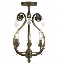 Meyda Black 116704 - 12" Wide Antonia 3 Light Chandelier