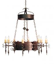 Meyda Black 117173 - 48" Wide Diamante 8 Light Chandelier