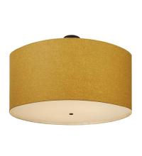 Meyda Black 117334 - 48"W Cilindro Beige Textrene Semi-Flushmount