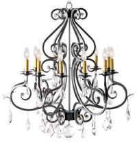 Meyda Black 117525 - 32" Wide Gia 12 Light Chandelier