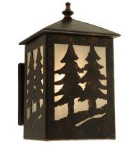 Meyda Black 117841 - 5.75" Wide Twin Spruce Trees Wall Sconce