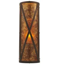 Meyda Black 117850 - 7"W Saltire Craftsman Wall Sconce