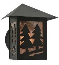 Meyda Black 118283 - 7" Wide Twin Spruce Trees Wall Sconce