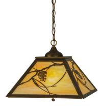 Meyda Black 118569 - 16"Sq Whispering Pines Pendant