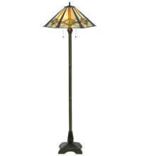 Meyda Black 118694 - 61"H Crosshairs Mission Floor Lamp