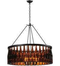 Meyda Black 119239 - 37"W Tuscan Vineyard Estate 36 Wine Bottle Chandelier