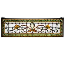 Meyda Black 119444 - 33"W X 10"H Fairytale Transom Stained Glass Window