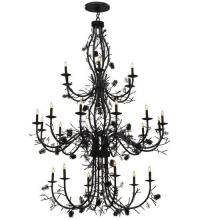 Meyda Black 119768 - 60"W Pinecone 24 LT Chandelier