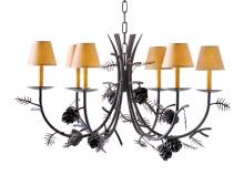 Meyda Black 119769 - 42" Wide Pinecone 6 Light Chandelier