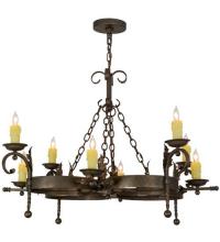 Meyda Black 119771 - 42"W Andorra 8 LT Chandelier