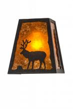 Meyda Black 120132 - 8" Wide Lone Stag Wall Sconce