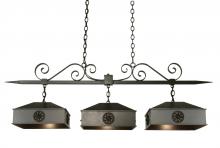 Meyda Black 120181 - 60" Long Stefano 3 Light Island Pendant