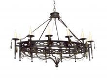 Meyda Black 120261 - 60" Long Jasmine 12 LT Oblong Chandelier