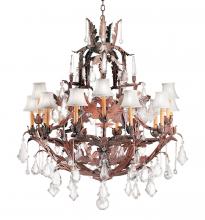 Meyda Black 120330 - 36" Wide French Baroque 16 Light Chandelier