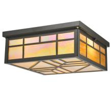 Meyda Black 120637 - 13" Square Santa Fe Flushmount