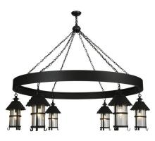 Meyda Black 120725 - 66"W Rutland 6 Lantern Chandelier