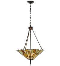 Meyda Black 121146 - 20.25"W Delta Jadestone Inverted Pendant