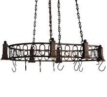 Meyda Black 121343 - 42.5"L Revival Deco Oblong Pot Rack