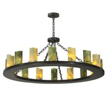 Meyda Black 121882 - 48"W Loxley Jadestone 16 LT Chandelier