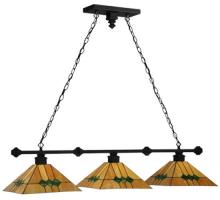 Meyda Black 123291 - 42"L Martini Mission 3 LT Island Pendant