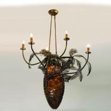 Meyda Black 12363 - 29.5"W Pinecone 5 Arm Chandelier