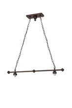 Meyda Black 124543 - 38" Long Mahogany Bronze 2 LT Pendant Hardware