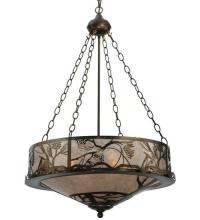 Meyda Black 124801 - 24"W Whispering Pines Inverted Pendant