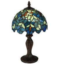 Meyda Black 124812 - 14"H Nightfall Wisteria Mini Lamp