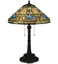 Meyda Black 124816 - 26.5"H Tiffany Floral Table Lamp