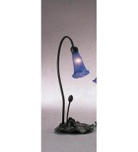 Meyda Black 12500 - 16" High Blue Pond Lily Mini Lamp