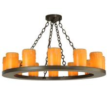 Meyda Black 125431 - 36"W Loxley 12 LT Chandelier