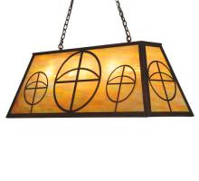 Meyda Black 126125 - 48"L Circle Cross Oblong Pendant