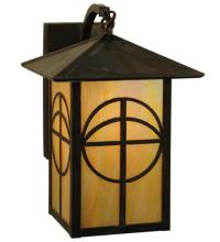 Meyda Black 126147 - 9"W Seneca Circle Cross Curved Arm Wall Sconce