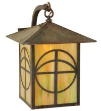 Meyda Black 126148 - 12"W Seneca Circle Cross Curved Arm Wall Sconce