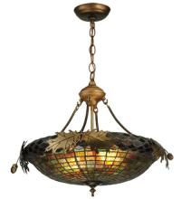 Meyda Black 126286 - 22.5" Wide Greenbriar Oak Inverted Pendant