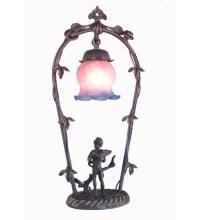 Meyda Black 12655 - 19" High Pink/Blue Cherub With Violin Mini Lamp