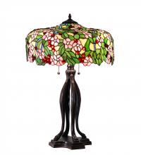 Meyda Black 126749 - 30" High Tiffany Cherry Blossom Table Lamp