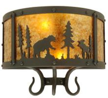 Meyda Black 126762 - 13.5" Wide Wildlife at Pine Lake Wall Sconce