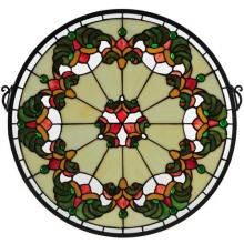 Meyda Black 127115 - 18"W X 18"H Middleton Stained Glass Window