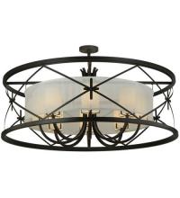 Meyda Black 127395 - 54"W Penelope 8 LT Pendant