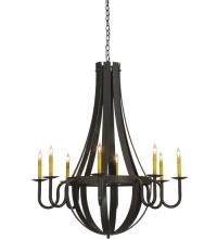 Meyda Black 127509 - 42"W Barrel Stave Metallo 8 LT Chandelier