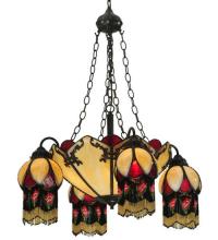 Meyda Black 128352 - 29"W Isabella 4 Arm Chandelier