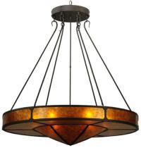 Meyda Black 129154 - 48"W Timber Inverted Pendant