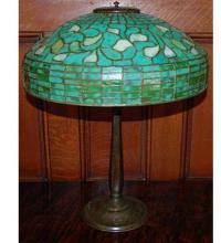 Meyda Black 129287 - ORIGINAL TIFFANY TURNING LEAF TABLE LAMP