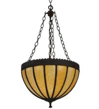 Meyda Black 129670 - 17"W Gothic Beige Inverted Pendant