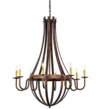 Meyda Black 129824 - 42" Wide Barrel Stave Madera 8 LT Chandelier