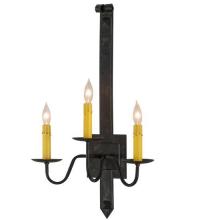 Meyda Black 130025 - 15"W Primitive 3 LT Wall Sconce