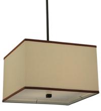 Meyda Black 130284 - 16" Square Charisma Fabric Pendant