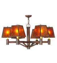 Meyda Black 130500 - 40"W Rocky Mountain 6 LT Chandelier