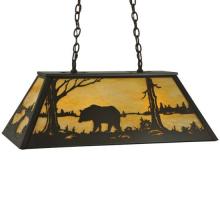 Meyda Black 130626 - 33" Long Bear at Lake Oblong Pendant